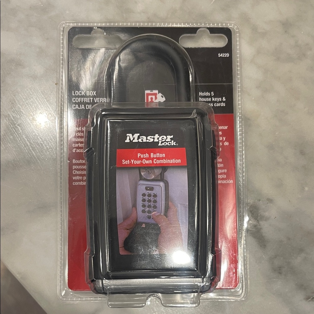 Black Key Lock Box with Push-Button Combination